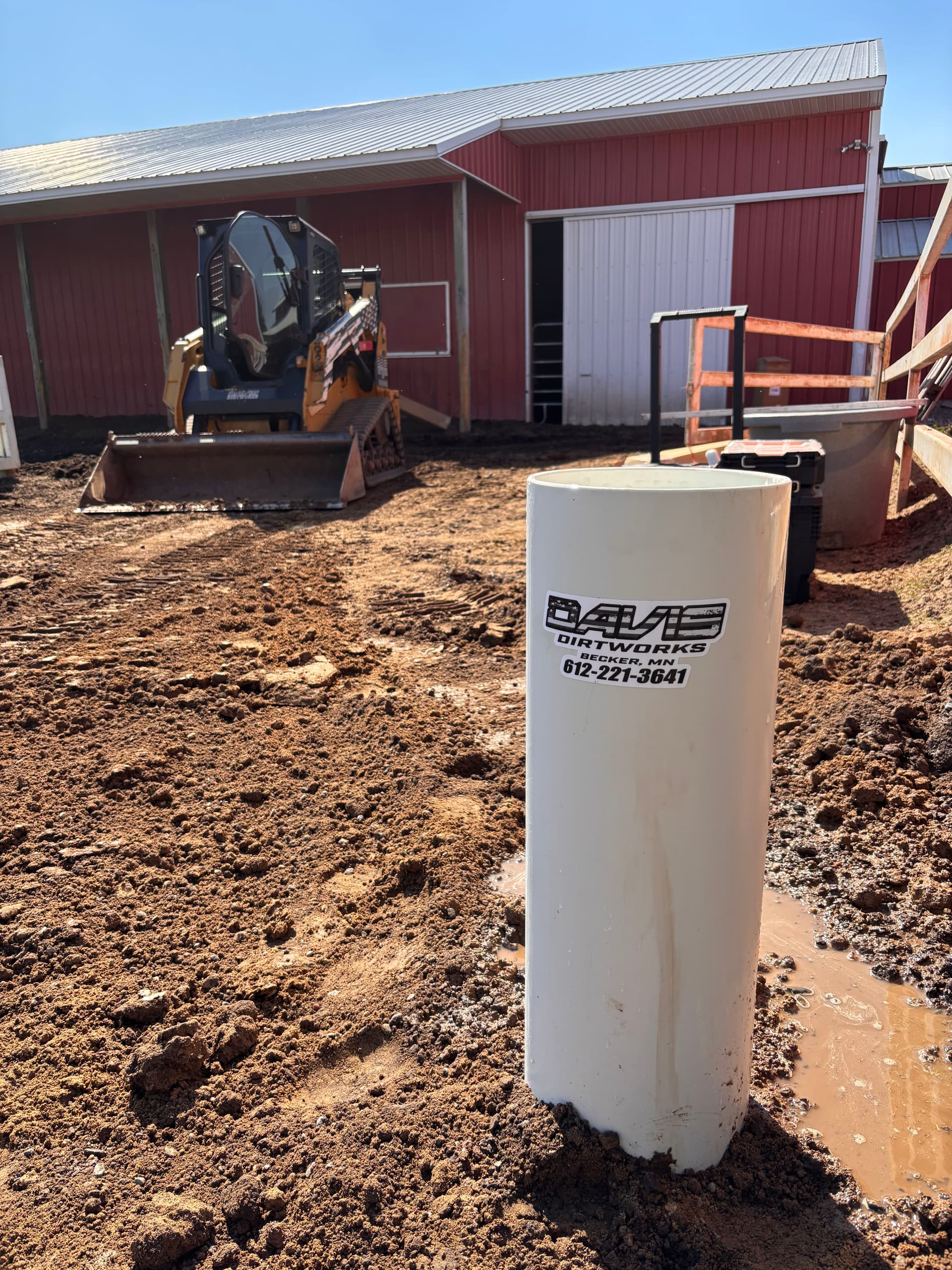 Automatic Drinking Post Waterer Installation in Nowthen MN image