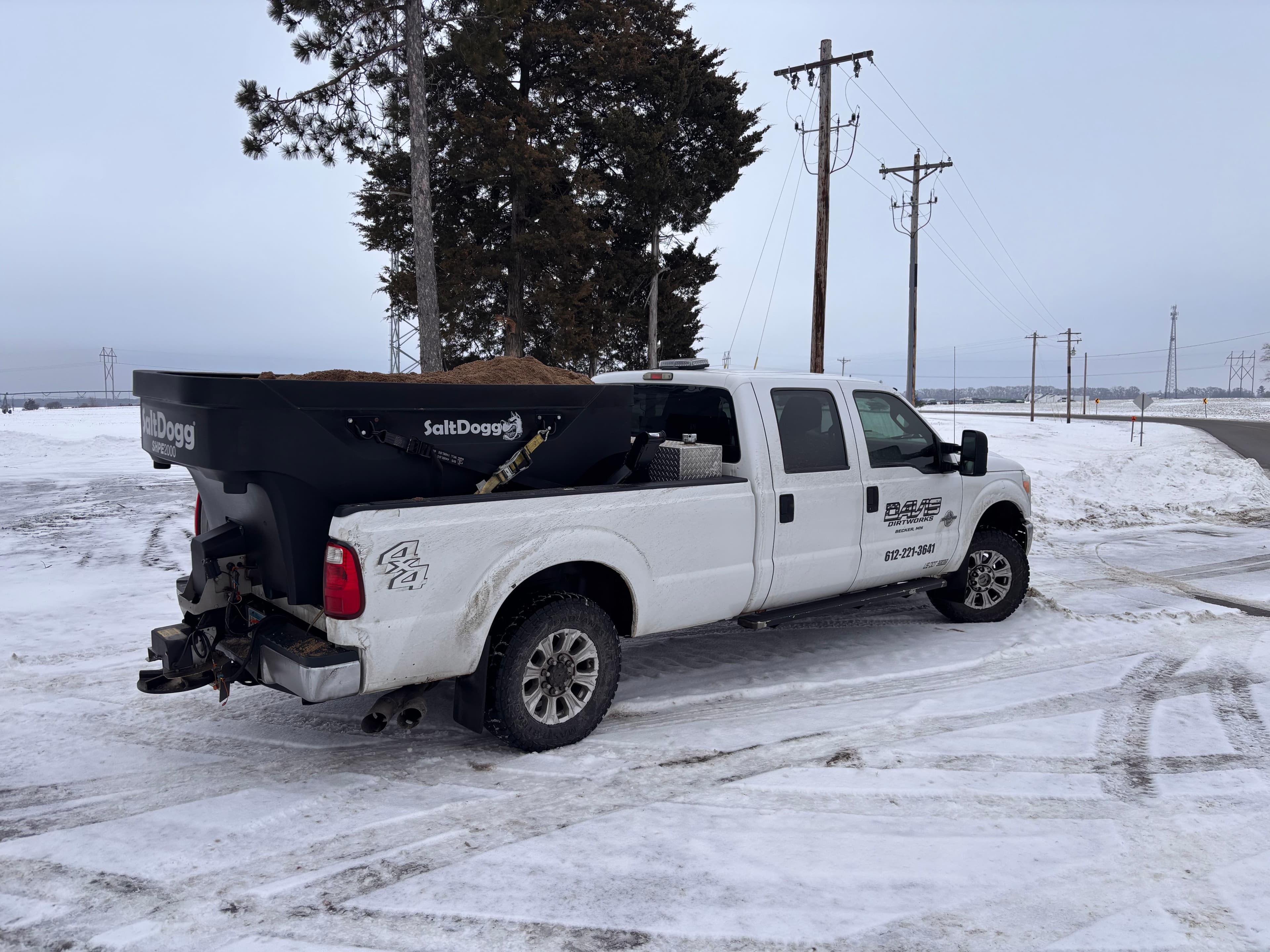 Salt and Sand Spreading to Keep Winter Roads Safe