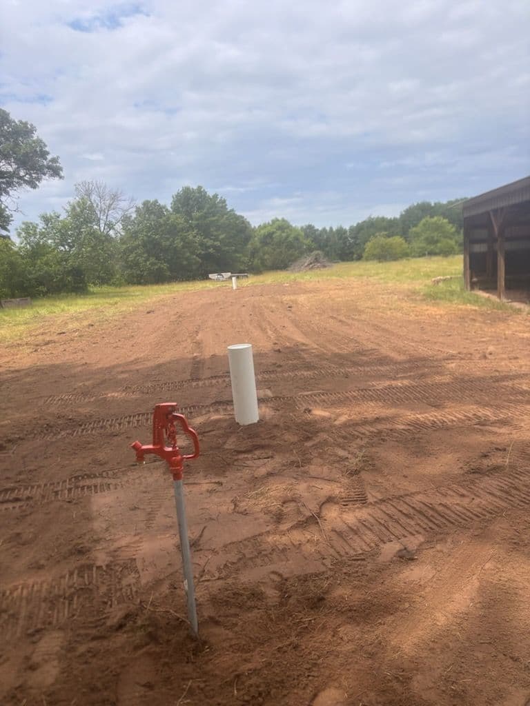 Yard Hydrant and Waterer Installation for Horse Arena