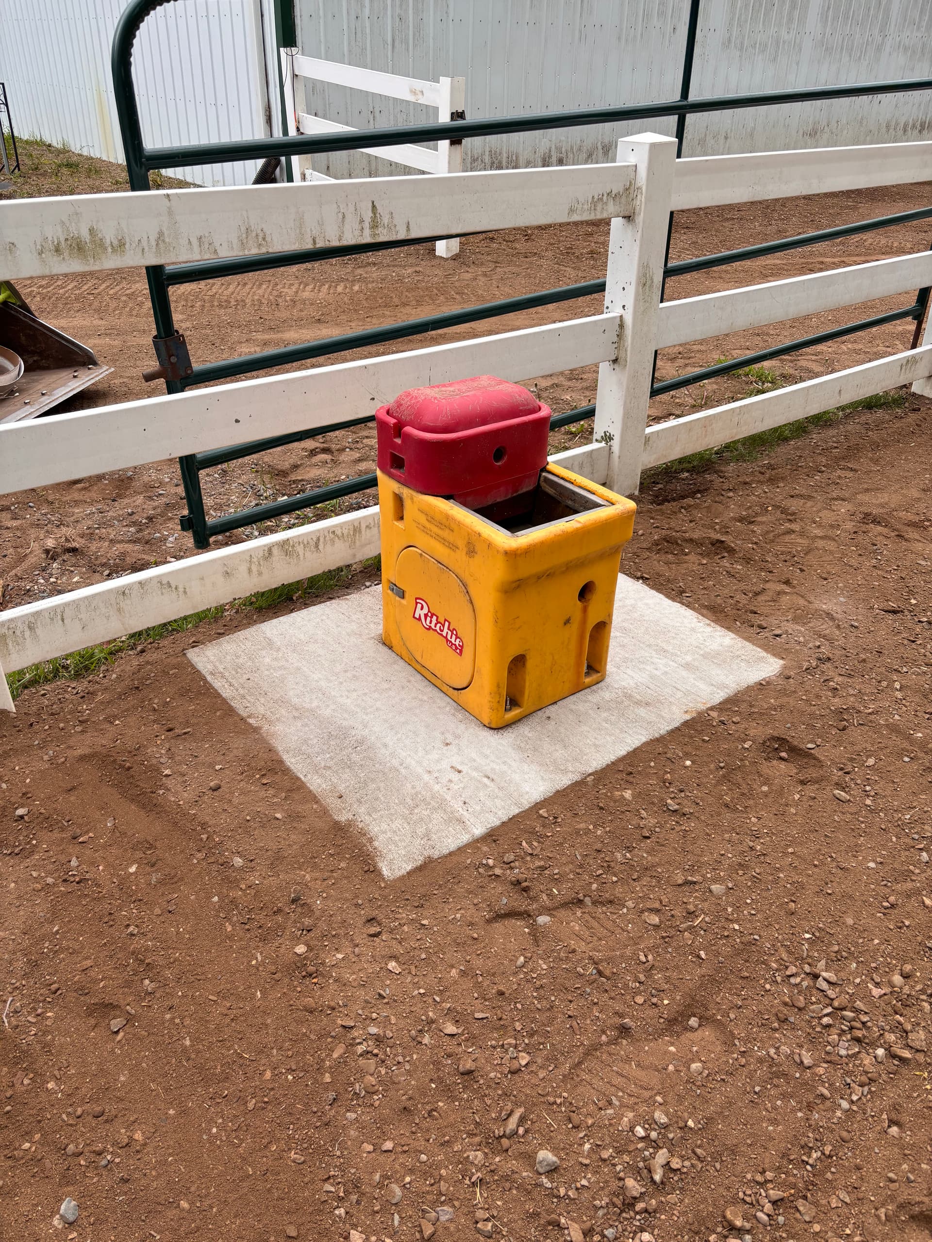 New Concrete Pads Installed Under Ritchie Automatic Waterers image